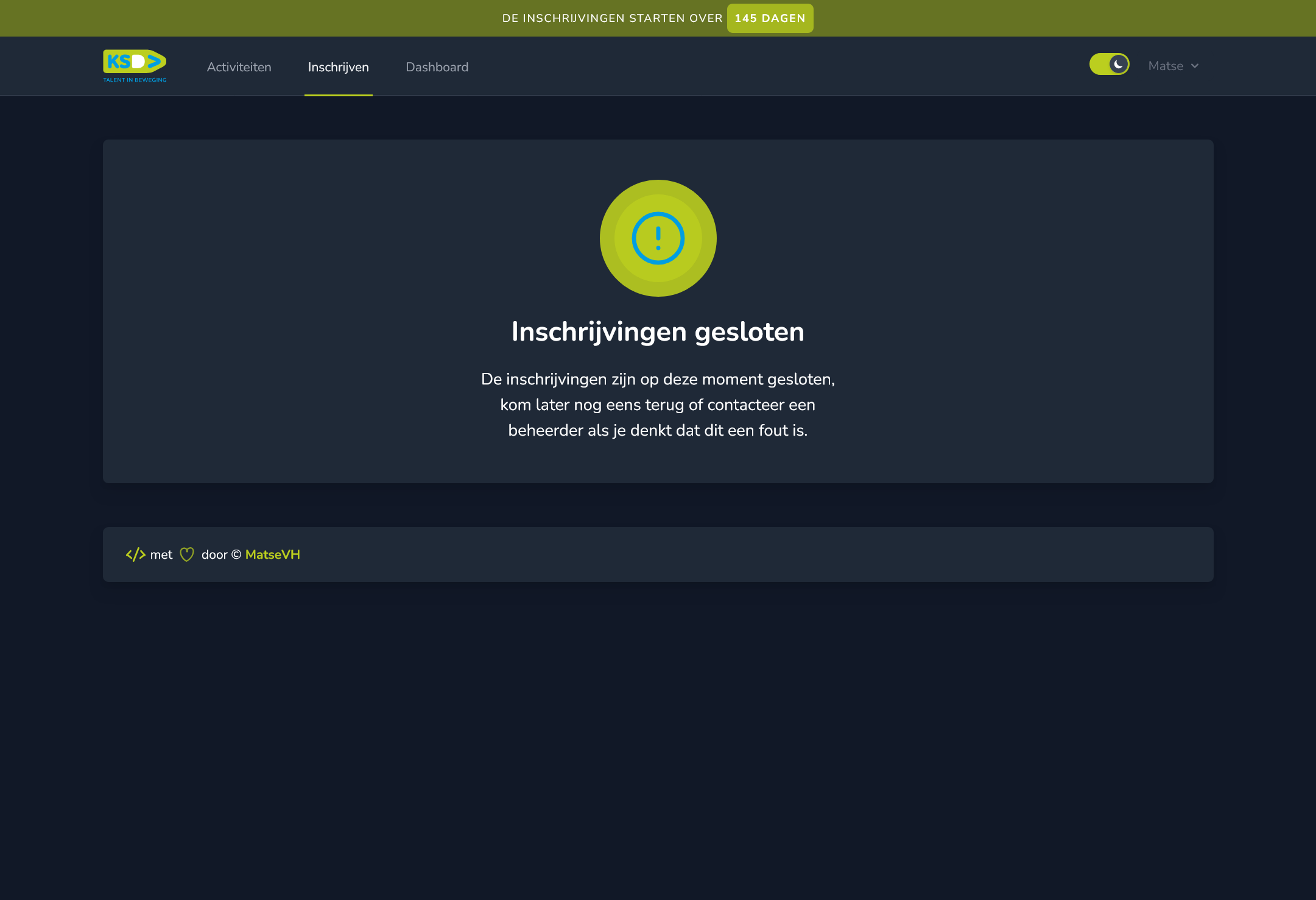 Sportdag inschrijvingen